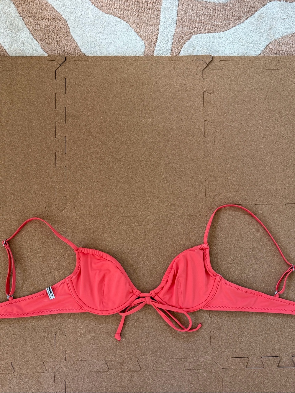 Rhythm - Underwire Coral Bikini Top (XS)